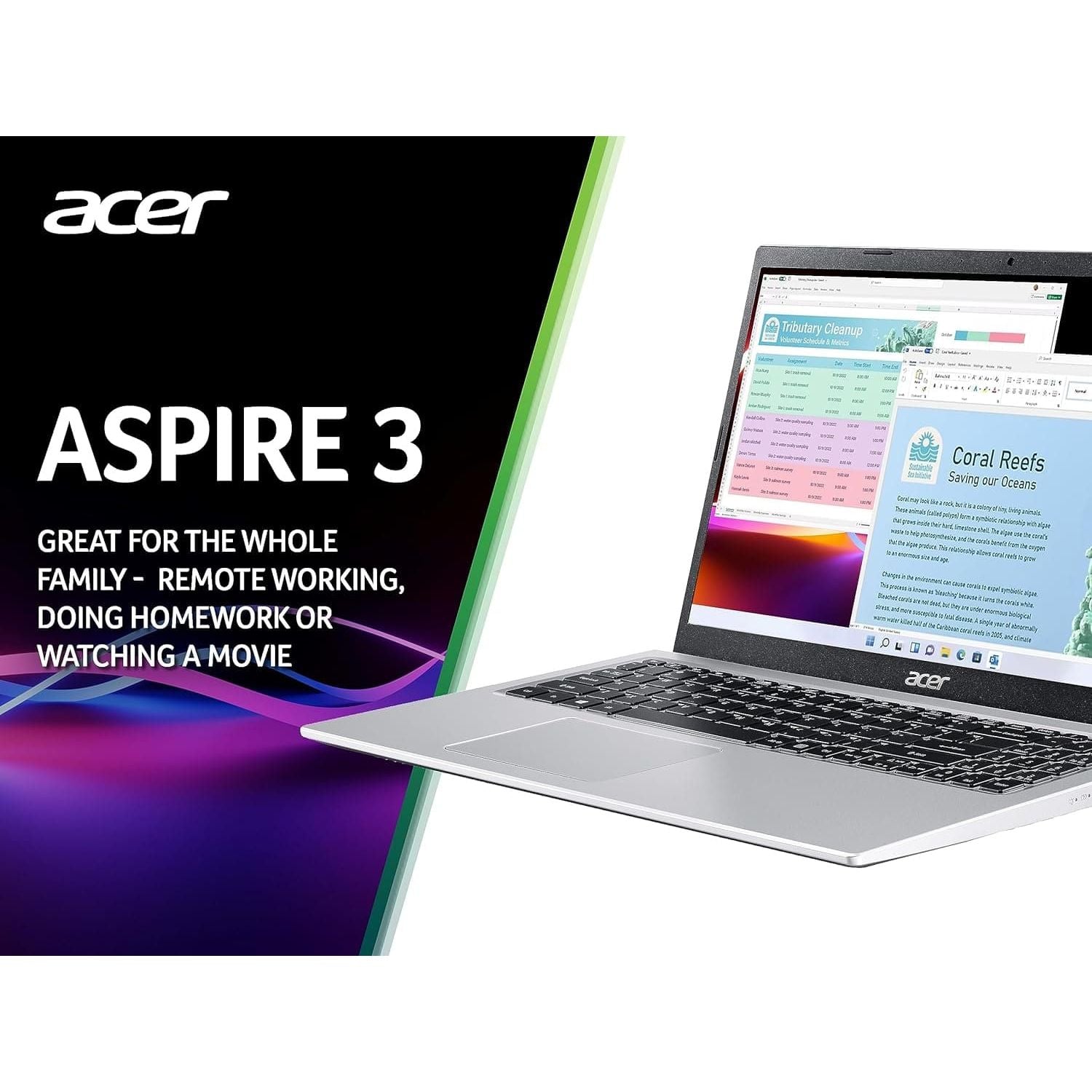 Buy Acer,Acer Aspire 3 A315-35 15.6" Laptop - Intel Pentium N6000, 8GB RAM, 256GB SSD, Full HD, Windows 11, Silver - Gadcet UK | UK | London | Scotland | Wales| Near Me | Cheap | Pay In 3 | Laptops